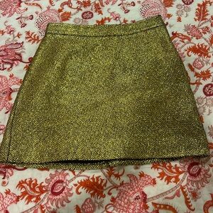 Milly of Gold Metallic Snake Skin Texture Skirt size 0